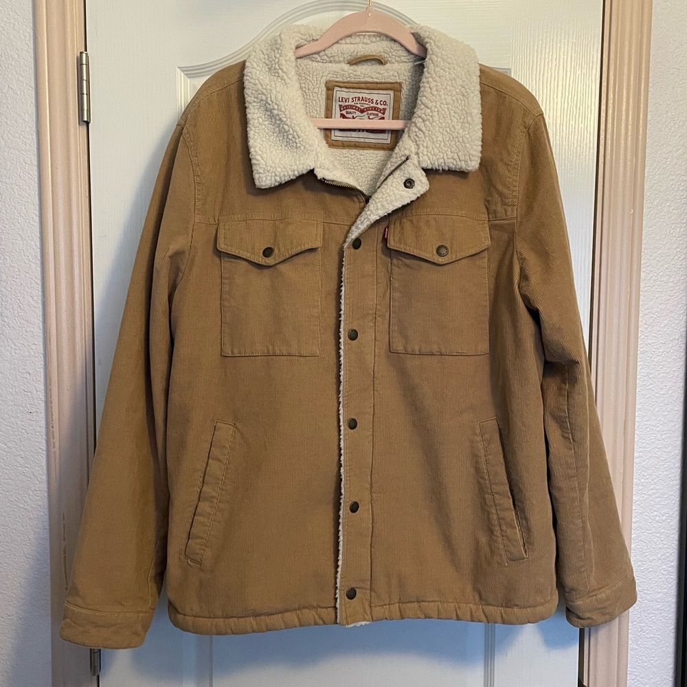 Levi's Corduroy Mens Sherpa Lined Trucker Jacket